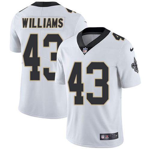Men New Orleans Saints #43 Marcus Williams Nike White Vapor Limited NFL Jersey